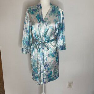 Linea Donatella 3/4 Sleeve Floral Robe size S/M